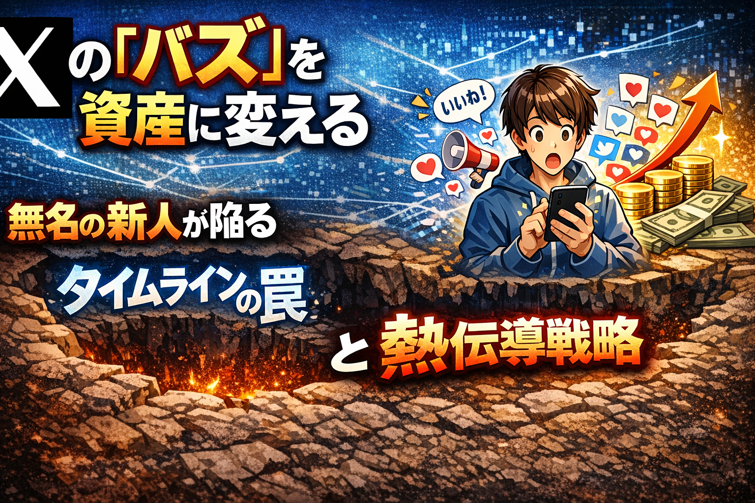 Xの「バズ」を資産に変える——無名の新人が陥る「タイムラインの罠」と熱伝導戦略