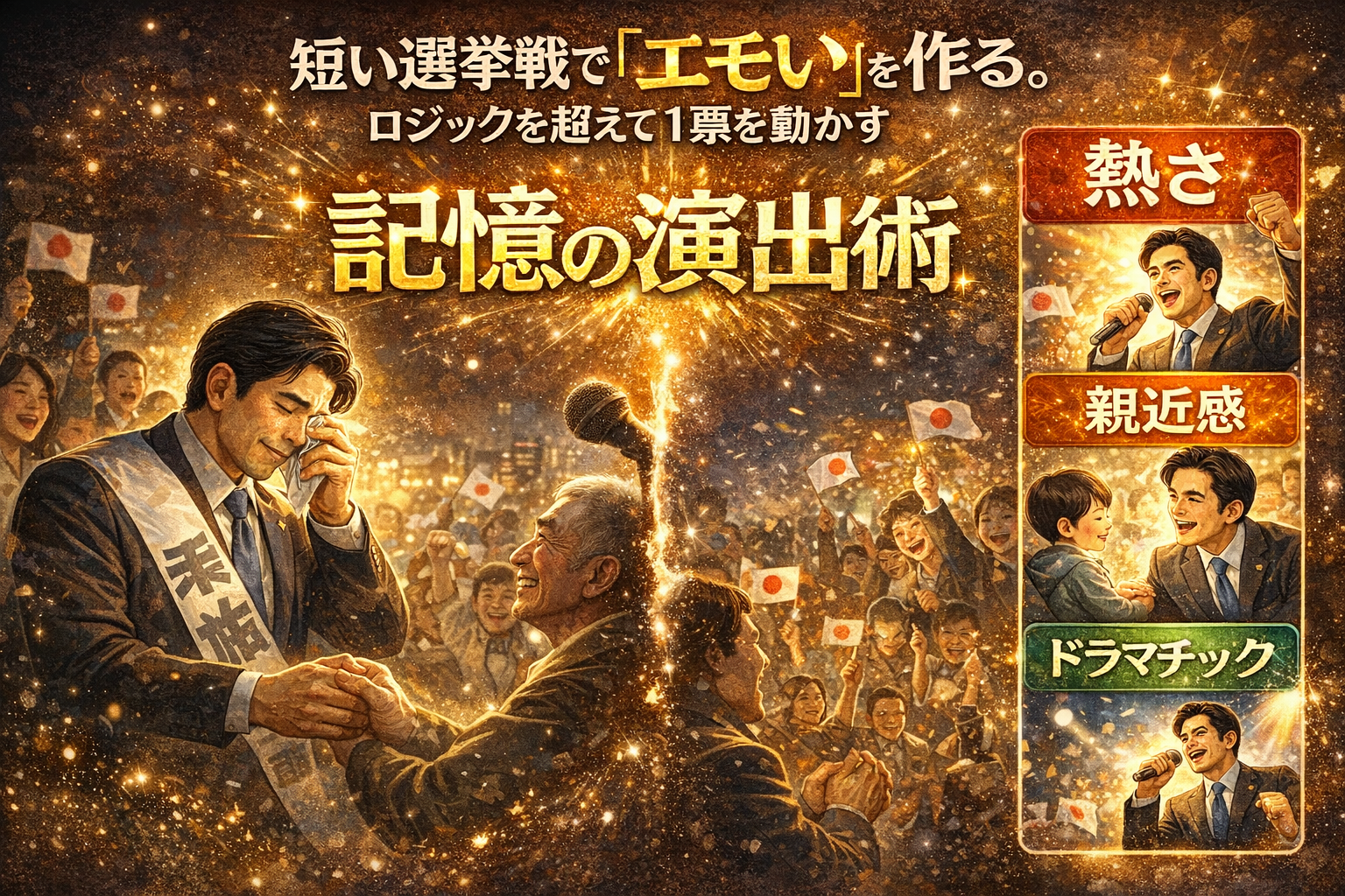 短い選挙戦で「エモい」を作る。ロジックを超えて1票を動かす「記憶の演出術」
