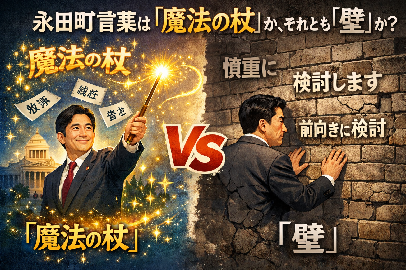 永田町言葉は「魔法の杖」か、それとも「壁」か？