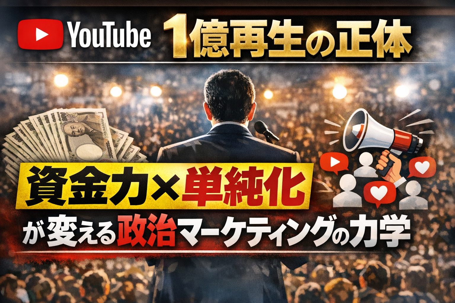 YouTube 1億再生の正体「資金力×単純化」が変える政治マーケティングの力学