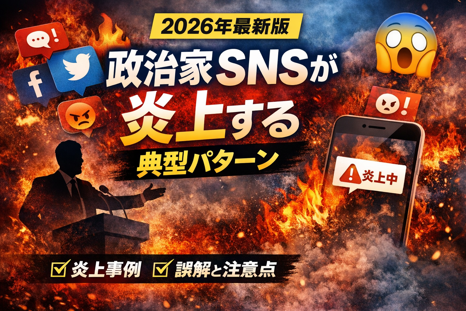 政治家SNSが炎上する典型パターンとは？【2026年最新版｜結論・具体例・注意点】