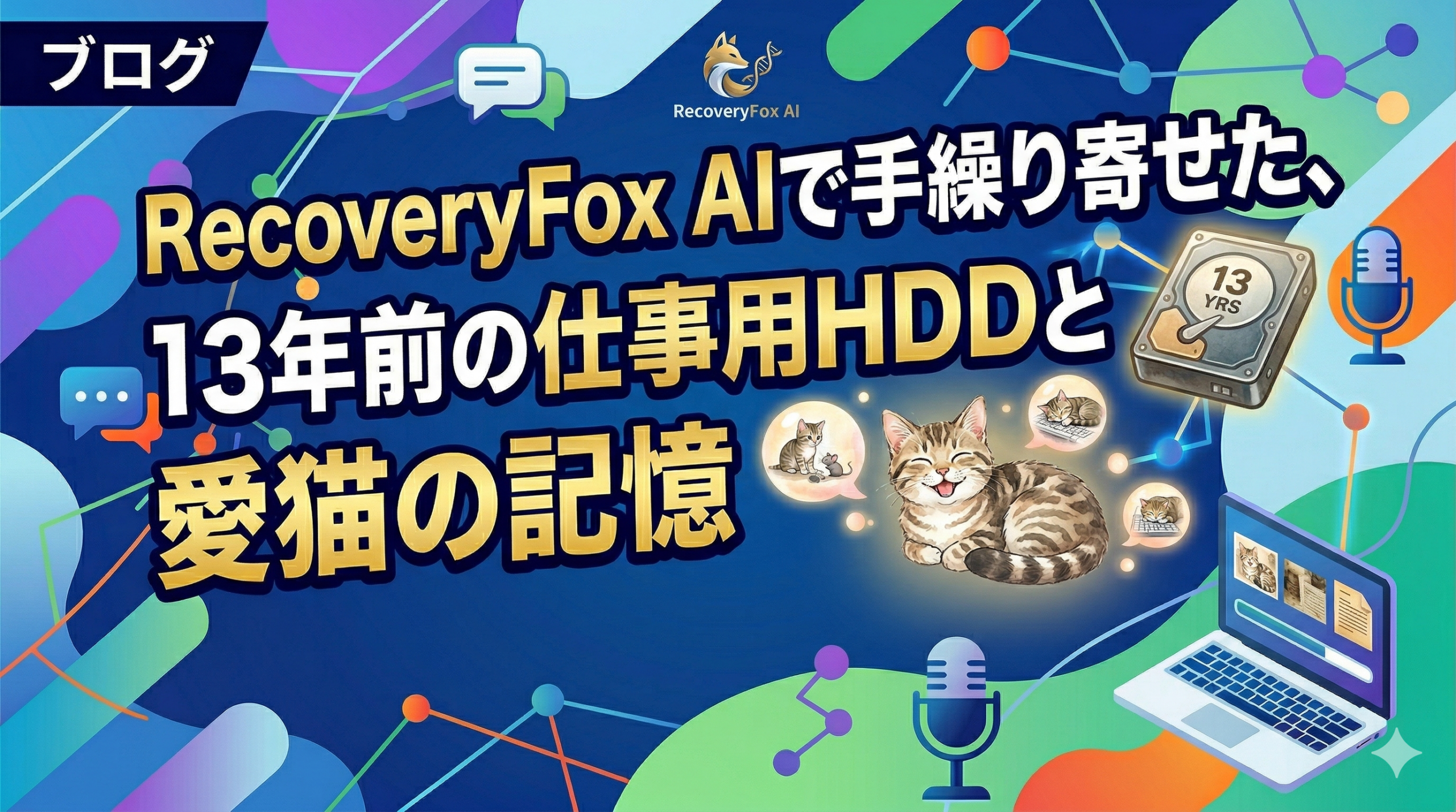 RecoveryFox AIで手繰り寄せた、13年前の仕事用HDDと愛猫の記憶
